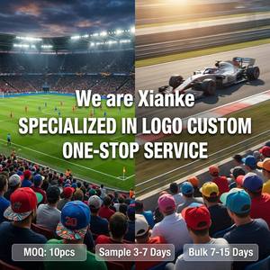 Casquettes Trucker X&K Hybrides à Détails Corde, Motif Damier, Style Rétro <span class=keywords><strong>Golf</strong></span> Moto, 5 Panneaux, Dos en Maille, Vente en Gros, Casquettes Snapback Personnalisées - Product Image 2