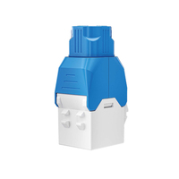 Module réseau non blindé Cat 6A RJ45 UTP Keystone sans outil avec gestionnaire de câbles pour réseaux de télécommunications