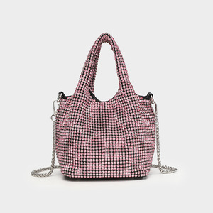 Bolso de Noche Clásico con Pedrería Completa, Bolso de Mano Brillante con Cadena de Diamantes para Mujer, Bolso Bandolera de Poliéster para Fiesta PLAYMAX - Product Image 2