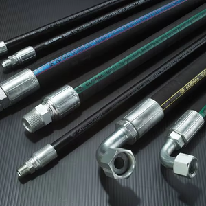 Tuyau hydraulique haute pression SAE 100R2AT 3/<span class=keywords><strong>8</strong></span> "3500 <span class=keywords><strong>PSI</strong></span> 2 fils tresse-couvercle résistant aux intempéries NBR résistant à l'huile - Product Image 1