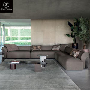 Meubles haut de gamme Villa de luxe moderne brun chocolat <span class=keywords><strong>2</strong></span> <span class=keywords><strong>places</strong></span> <span class=keywords><strong>Nubuck</strong></span> <span class=keywords><strong>canapé</strong></span> en cuir véritable - Product Image 4