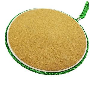 แผ่นรองจานไม้ก๊อกทรงกลมฝูเจี้ยน ลายแมนดาลา ป้องกันความร้อน ขอบเชือกสีเขียว ซัมเมอร์ 2021 รุ่น 20201116 - Product Image 1