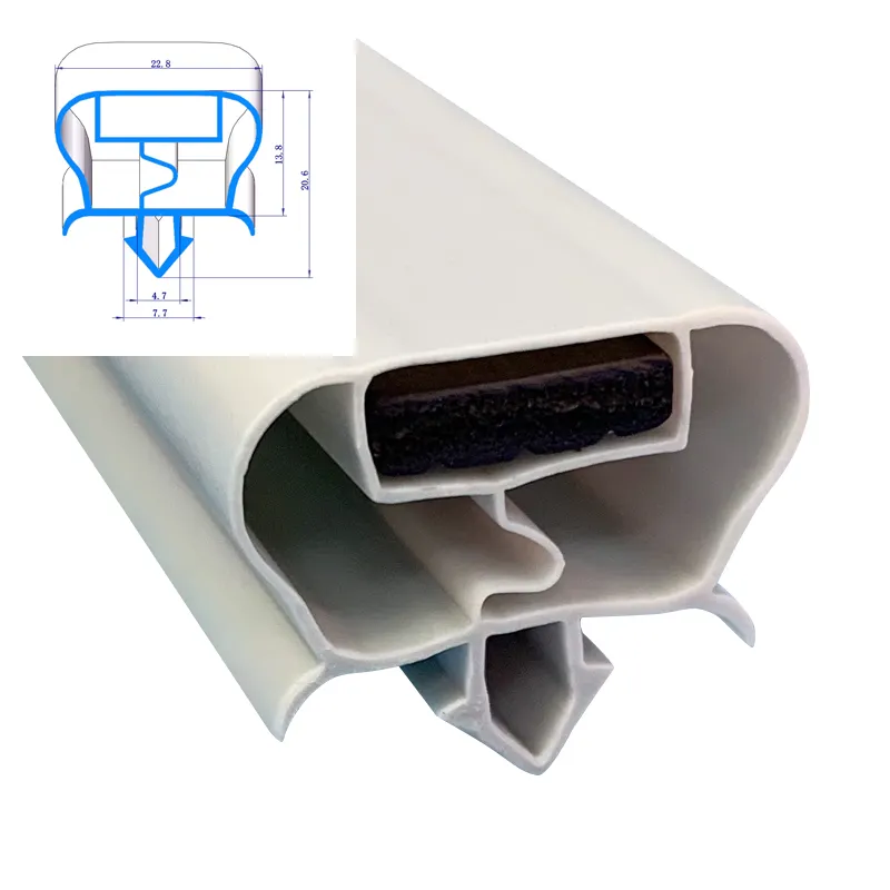 Frigorifero PVC silicone porta del frigorifero striscia di tenuta in gomma profilo magnete striscia di gomma guarnizione della porta