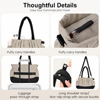 Sac fourre-tout de travail pour femme, léger et imperméable, avec porte-gobelet et compartiment pour ordinateur portable de 15,6 pouces, idéal pour les voyages et les enseignantes