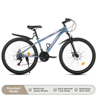 Nouveau Vélo de Montagne 26 Pouces avec Cadre en Acier Carbone pour Adultes, 24 Vitesses, Suspension Avant, Absorption des Chocs, Jantes en Alliage d'Aluminium, Vélo Double Suspension