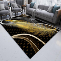 Tapis de salon brillant, couleur vive, design personnalisé, tapis en velours diamanté doré pour la décoration de la maison