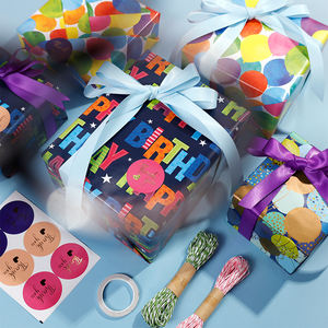 Wholesale 80g <b>Birthday</b> Art <b>Paper</b> 43*300cm Gift Luxury Custom Packaging <b>Wrapping</b> <b>Paper</b> Roll - Product Image 5