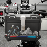 Boîte à bagages arrière universelle pour moto, étanche, avec serrure sécurisée