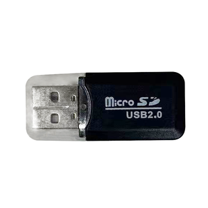 Gran oferta de EE. UU. Tarjeta SD/TF convertidor de tarjeta de memoria para teléfono móvil USB 2,0 Dash <span class=keywords><strong>Cam</strong></span> lector de tarjetas de alta velocidad 512KB Flash incorporado negro - Product Image 1