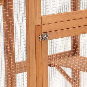 مبيعات بالجملة رخيصة السعر دَرَج سَلم شجرة نخيل قطة خشب برج كوندو منزل متعدد المستويات مع أرجوحة شجرة قطة - Product Image 2