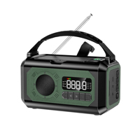 Radio AM/FM SOS de Manivela con Energía Solar y Batería de Polímero de 10000 mAh