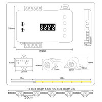 Kit de Bande LED COB pour Éclairage d'Escalier, 24V, Intérieur, avec Capteur de Mouvement PIR Intelligent, PCB Blanc 8mm, Ligne Principale, Contrôleur d'Éclairage d'Escalier