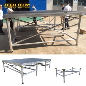 Scène portable en aluminium pour événements extérieurs, plateforme <span class=keywords><strong>de</strong></span> danse mobile 4x8 pieds, capacité <span class=keywords><strong>de</strong></span> charge élevée, à vendre - Product Image 4