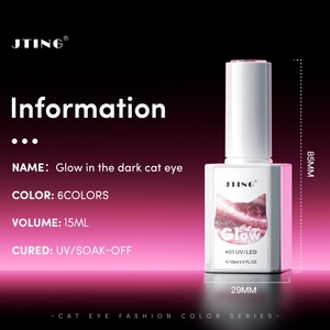 เจลทาเล็บแมวตาเรืองแสง 6 สี ยอดนิยมจาก JTING เจลแม่เหล็กเรืองแสงแมวตา TPO ปราศจากสาร Hema รับผลิตแบบ OEM - Product Image 2