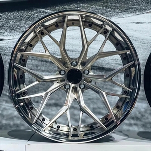 Jantes forgées sur mesure 2 pièces à déport profond 5x112/114.3/120 compatibles Audi Mercedes Jeep, en alliage d'aluminium sur mesure, finition argentée, pour automobile - Product Image 5