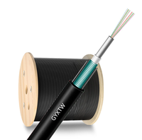 Câble à fibre optique extérieur blindé GYXTW monomode G652D professionnel haute capacité 8 cœurs pour réseau FTTH