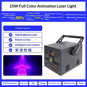 Đầy Đủ Màu Sắc Hoạt Hình <span class=keywords><strong>LED</strong></span> Ánh Sáng Laser Ip44 15W Bar Pub KTV Quét Chùm Bầu Không Khí Chiếu Ánh Sáng - Product Image 6