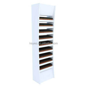 Tienda de cosméticos personalizada, armario de almacenamiento de madera, soporte de maquillaje para suelo, estante de exhibición de esmalte de uñas con estante acrílico y caja de luz - Product Image 3