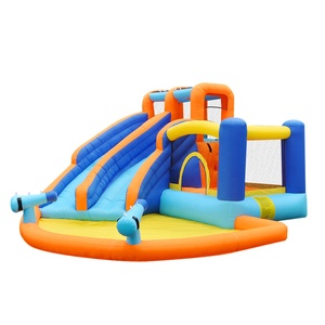 Fábrica Personalización a granel Popular Tobogán de agua doble Casa de rebote inflable Castillo de gorila de salto - Product Image 1