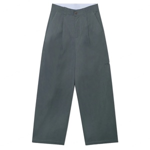 กางเกงขายาวทรงหลวมสไตล์วินเทจ ผ้าฝ้ายน้ำหนักเบา ทนทาน ใส่ได้ทั้งชายและหญิง ทรงขากว้าง มีจีบ จับจีบแบบลำลอง - Product Image 2