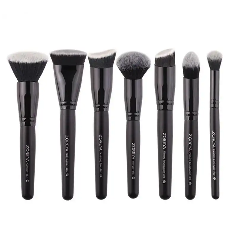 Cheap Black Makeup Brushes Set Eye Face Cosmetic Foundation Powder Blush Eyeshadow Kabuki Blending Make up Brush Beauty Tool