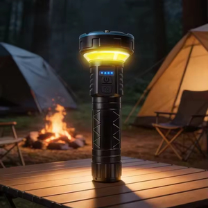 Portable Mini Solar Powered Hand Crank Strong Light <b>LED</b> <b>Flashlight</b> Emergency Charging for Outdoor Camping - Product Image 3