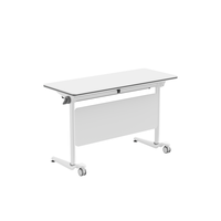 Table de conférence, tables de salle de réunion pliantes avec plateau rabattable, tables mobiles pour séminaires et formations dynamiques au bureau