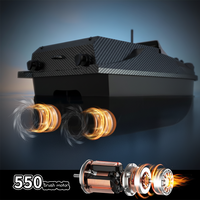 Bateau à appât télécommandé Flytec V080 800M 3KG 180 points GPS Retour automatique 2 heures de contrôle Fibre de carbone Sonar GPS Détecteur de poissons 12V