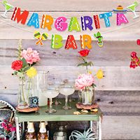 Spanduk Bar Margarita untuk Dekorasi Ulang Tahun Margarita, Pesta Meksiko Cinco De Mayo, Kaktus, Baby Shower, Pesta Wisuda