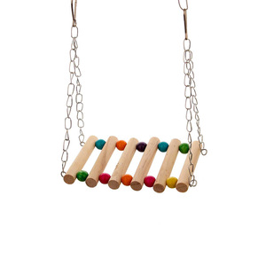 Oferta Caliente al por Mayor: Juego <span class=keywords><strong>de</strong></span> Columpios para Pájaros, Material Seguro, Soporte Colgante, Juguetes <span class=keywords><strong>de</strong></span> Madera para Jaulas, Juguetes para Masticar para Loros, Ferrule - Product Image 3
