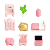 Juego de Muebles para Casa de Muñecas, Accesorios de Juego de Imitación, Casa de Muñecas 1:12, Mini Dormitorio, Sala de Estar, Juguete Pequeño, Muebles en Miniatura para Casa de Muñecas DIY