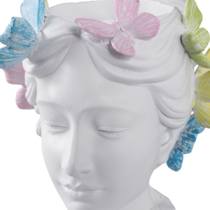 Vaso per Fiori a Forma di Busto Femminile con Farfalle, Decorazione per Interni ed Esterni in Resina - Product Image 4