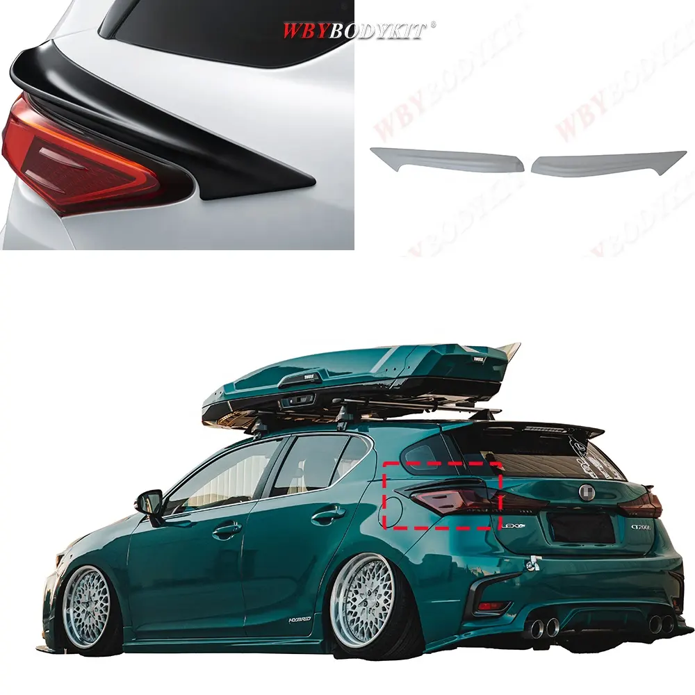 Para 2014-2024y Lexus CT200h Autopeças Quarto Painel Spoiler do carro Kits de carroceria dianteiro traseiro spoiler asa painel traseiro do carro Exterior