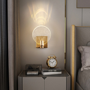 Wall Lamp Led Crystal Glass Modern Wall Light For Bedroom Living Room <b>Decorative</b> <b>Lighting</b> E27 Switch Control - Product Image 2