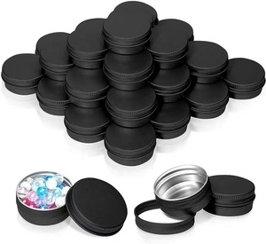 Bán buôn 15ml 20ml 30ml 50ml 100ml Đen nhôm Jar kim loại <span class=keywords><strong>tin</strong></span> cho Vòng Lip Balm trà <span class=keywords><strong>tin</strong></span> - Product Image 6