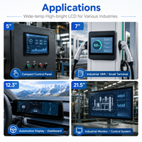 Layar LCD Industri TDO Tahan Suhu Tinggi 5 7& # 39;& # 39; 12.3& # 39;& # 39; 21.5 Modul LCD TFT 1000 Nits Kecerahan Tinggi untuk Luar Ruangan