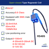 Conector SMA IP67 de Alta Precisión con Certificación CE, Alimentación de 12V, Frecuencia de 1Hz-1MHz, Transformador de Corriente de Bobina Rogowski Flexible de 6000A