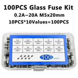 Kit de 100 Fusibles de Vidrio de Acción Rápida M5x20 mm 250 V 0.1 0.2 0.25 0.5 1 1.5 2 3 4 5 8 10 12 15 20 A en Caja de Plástico Transparente - Product Image 2