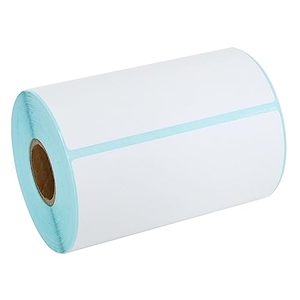 Etiquetas de envío térmicas directas blancas de 4x6, 1 rollo, perforadas, con adhesivo fuerte, pegatinas de correo para envíos de paquetes. - Product Image 1