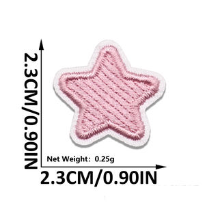 Sıcak Fırsat <span class=keywords><strong>2</strong></span>.3cm Renkli Küçük Sevimli Yıldız Nakışlı Ütüyle Yapıştırılan Aplikler Takı ve Giysiler İçin - Product Image 5