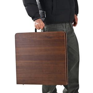 <span class=keywords><strong>Table</strong></span> de pique-nique pliante pour le <span class=keywords><strong>camping</strong></span> et la maison, avec plateau en bois massif et pieds en acier métallique pour l'extérieur - Product Image 6
