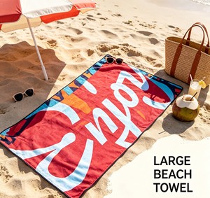 Custom Printed Microfiber Beach Wear Towel Quick Dry Sand Resistant Travel Towel for Vacation Sports and Promotional Gifts - Product Image 5