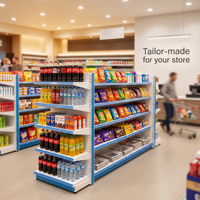 Étagère de présentation double face métallique perforée pour supermarché, étagère réglable pour épicerie et magasin de proximité KEYIDE