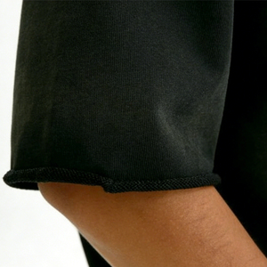 Camiseta Corta de Alta Calidad para Hombre, Corte Cuadrado, Lavado Ácido, Bajo sin Rematar, Estampado Personalizado, Efecto Desgastado por el Sol, Algodón Modal Pesado, Estilo Vintage - Product Image 3