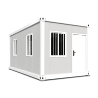 Maisons conteneurs extensibles économiques de 20 pieds, dortoirs modulaires ADU pour travailleurs, kits de camping portables, ateliers de chantier, centres commerciaux