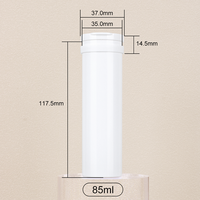 Tube à comprimés effervescents en PP de qualité alimentaire, pleine taille, personnalisable, résistant à l'humidité, avec dessiccant et bouchon à clapet
