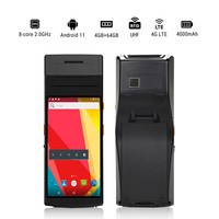 Pantalla táctil de mano todo en uno Terminal portátil Android PDA Impresora térmica integrada de 58mm para logística Tienda minorista