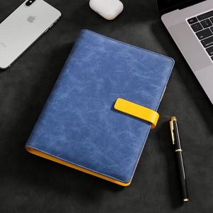 Exquisita Libreta de Hojas Sueltas A5/B5 con Cubierta de Cuero PU, Agenda de Oficina, Planificador con Encuadernación en Espiral y Cierre Magnético - Product Image 1