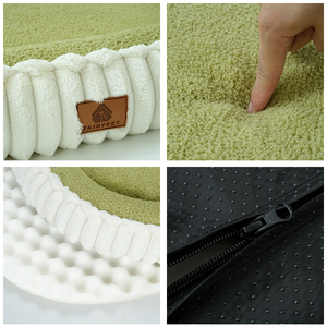 Nueva llegada Oem <span class=keywords><strong>Oval</strong></span> de lujo gris lavable cama ortopédica para perros - Product Image 2