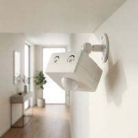 Interrupteur à détecteur de mouvement PIR mural 180 °   Détecteur de mouvement infrarouge réglable IP44 de 12 m pour éclairage de couloir intérieur